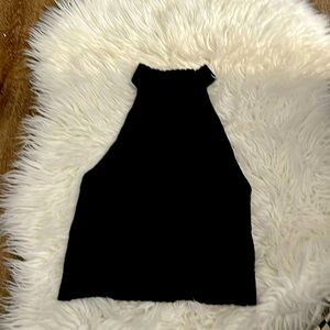 Black forever 21 high neck crop top